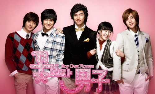 Vườn sao băng (Boys Over Flowers) là loạt phim Hàn làm lại từ tác phẩm cùng tên ăn khách của Đài Loan. Công chiếu năm 2009 trên sóng KBS, series kể về tình bạn và tình yêu của một nữ sinh nghèo với bốn chàng công tử cá tính tại trường trung học danh tiếng. Tác phẩm giúp Lee Min Ho, Goo Hye Sun, Kim Hyun Joong... nổi danh.