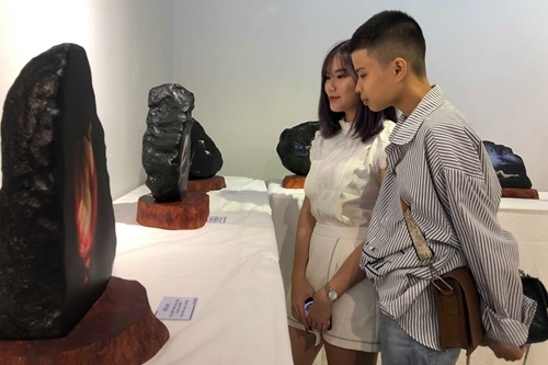 Khán giả tham quan triển lãm. Ảnh: Kha Miên.