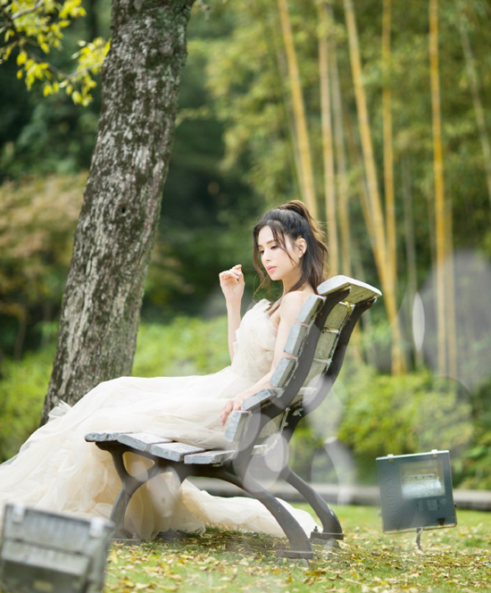 Lý Nhược Đồng diện váy cưới