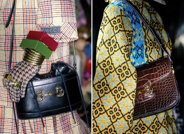 Hàm thiếc ngựa là một trong những chi tiết mang tính biểu tượng của nhà mốt Gucci, lấy cảm hứng từ bộ môn đua ngựa của giới quý tộc Anh. Nó xuất hiện lần đầu năm 1953, trên đôi giày loafers nổi tiếng được sáng tạo bởi Aldo Gucci. Năm 1955, chi tiết này có mặt trên các mẫu túi của Gucci. Giám đốc sáng tạo Alessandro Michele đã mang biểu tượng hàm thiếc ngựa trở lại trên các mẫu túi xách Gucci 1955 Horsebit. Sản phẩm có giá từ 50 triệu đồng trở lên, tùy chất liệu và họa tiết.
